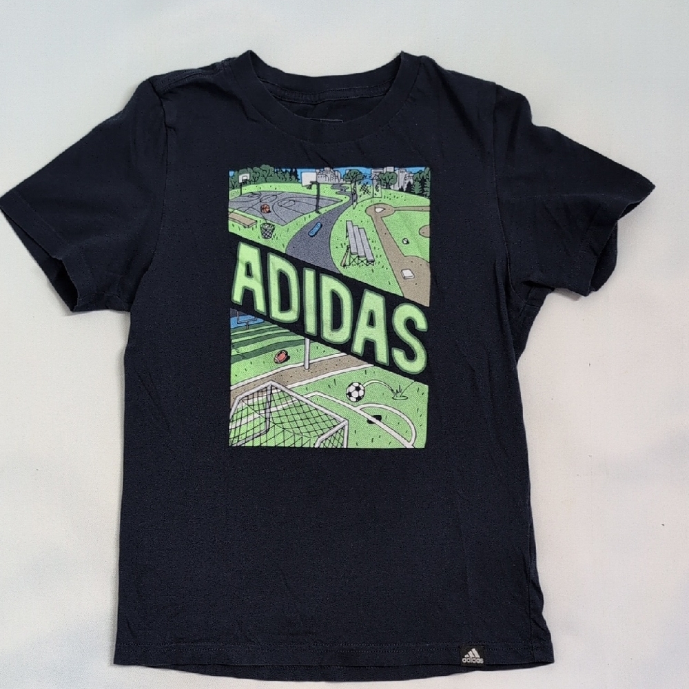 Adidas Kids Navy Graphic Tee